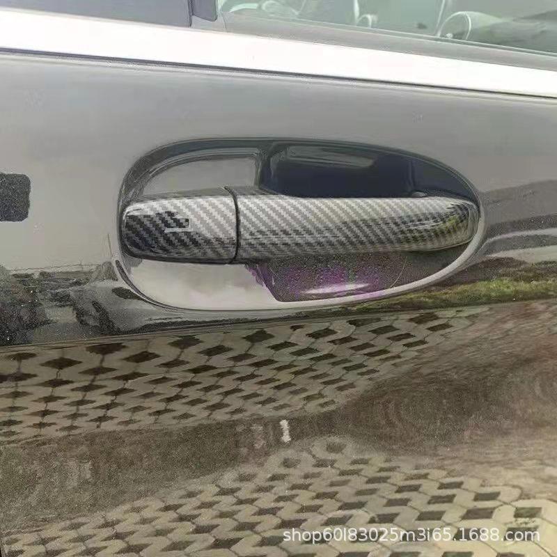 适用于奔驰16-20款新威霆V260碳纤纹门碗拉手贴W447装饰改装亮贴