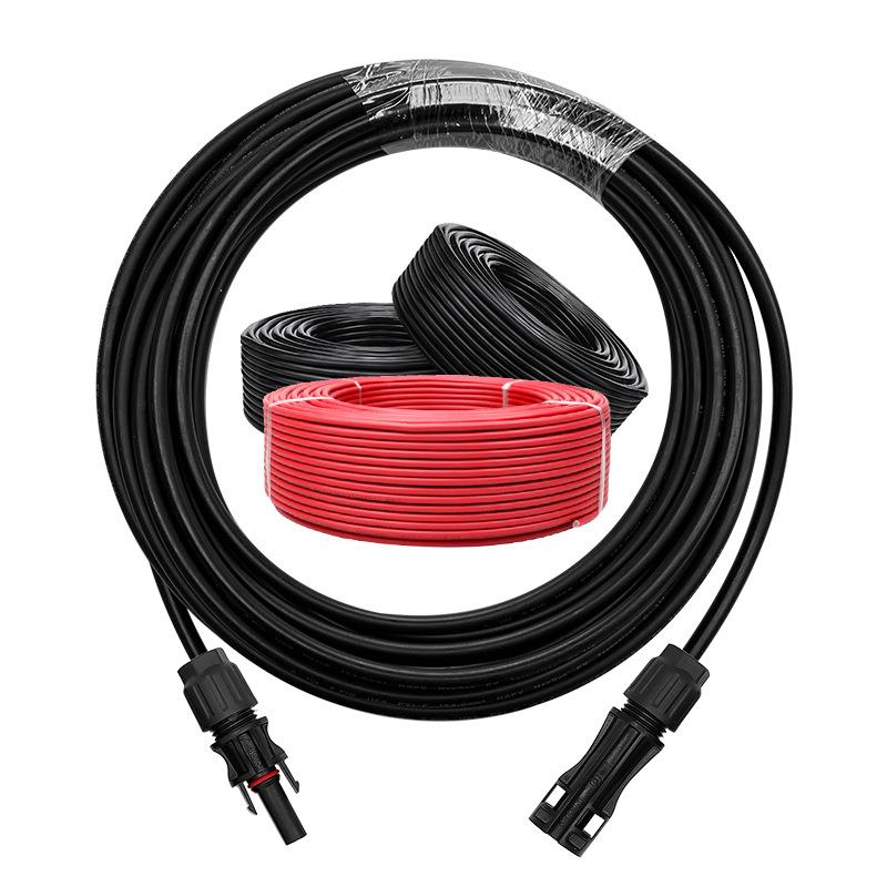 光伏电缆4平方6平方直流单芯线缆PVC阻燃材质太阳发电板直流电线