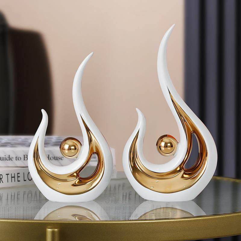 简约创意陶瓷工艺品家居客厅玄关电视柜酒柜摆件办公室桌面摆设,金属材料及制品,金属加工件/五金加工件,淘宝优惠券,粉丝福利购,淘宝优惠卷