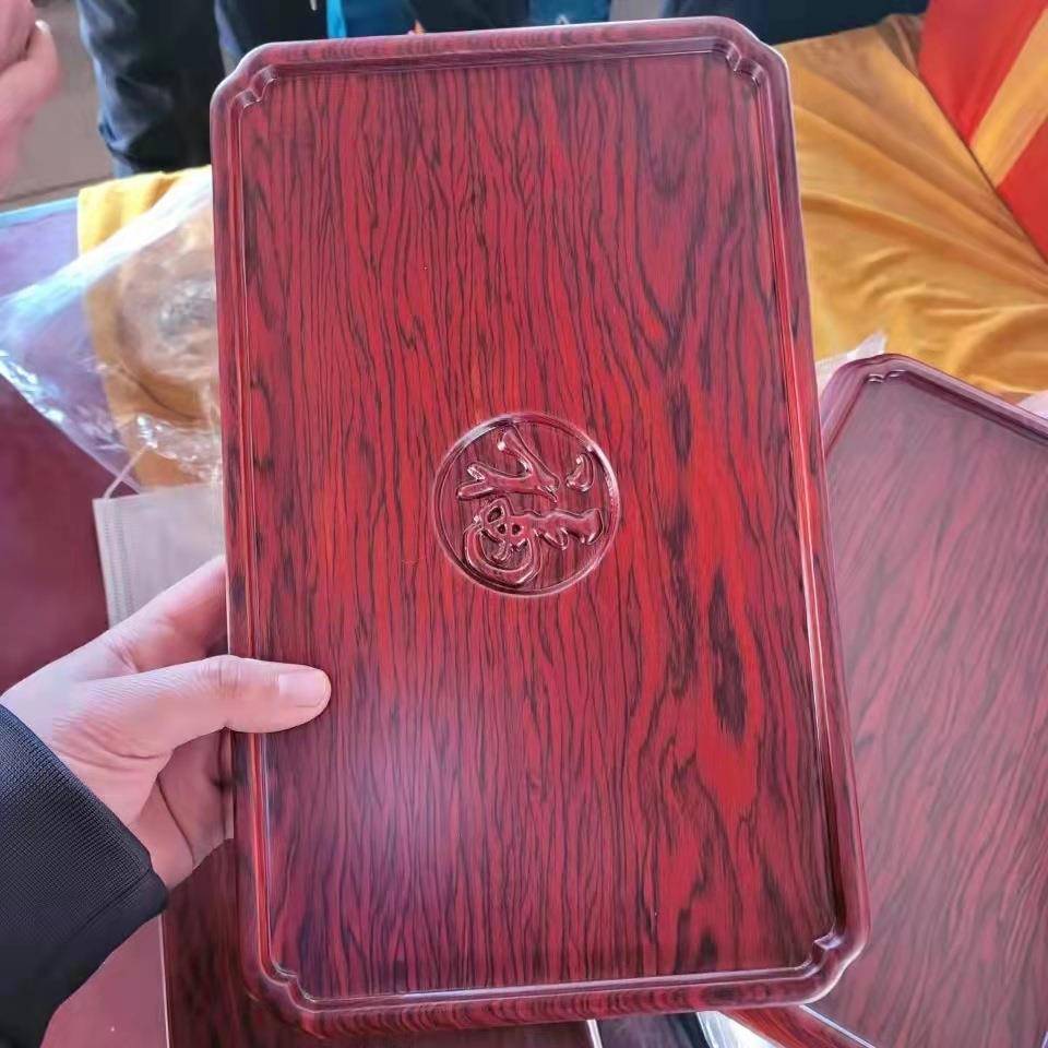 福字托盘缅甸酸枝木福字托盘水果托盘收纳木质托盘