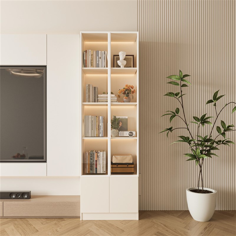 客厅电视柜侧边立柜储物柜带门木柜置物柜展示柜窄高柜单柜木柜