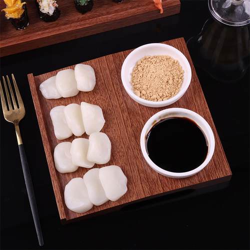 韩式冷吃年糕盘子木托盘咖啡盘覆古蘸酱寿司小吃糯米年糕盘韩餐