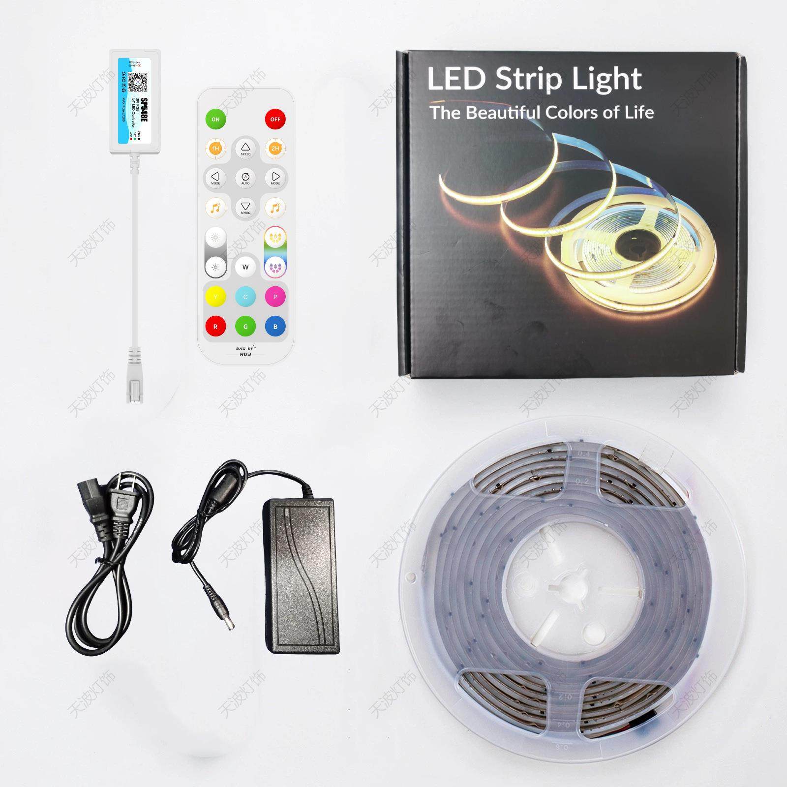 爆款幻彩灯带24V低压cob灯带自粘超亮氛围灯带客厅电视氛围灯,家装灯饰光源,室外LED灯带,淘宝优惠券,粉丝福利购,淘宝优惠卷