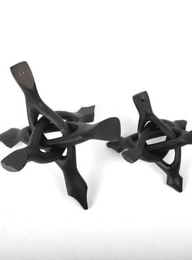 创意黑色铁底座支架水晶球家居装饰铁艺工艺品玻璃球底托摆件