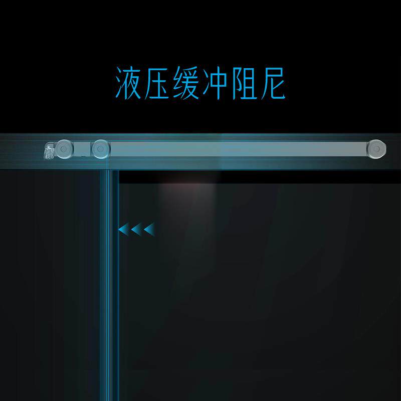钛镁铝合金卫生间厨房衣帽间客厅玻璃隔断极窄边框液压缓冲移门