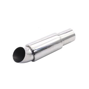 汽车排气管51mm不锈钢改装尾鼓扁鼓响鼓直排通用含尾喉单出双出