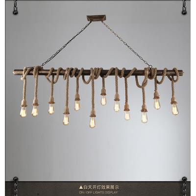 水管绳吊餐厅咖啡馆灯意酒吧创吧台服麻装店装饰复古工业创意吊灯