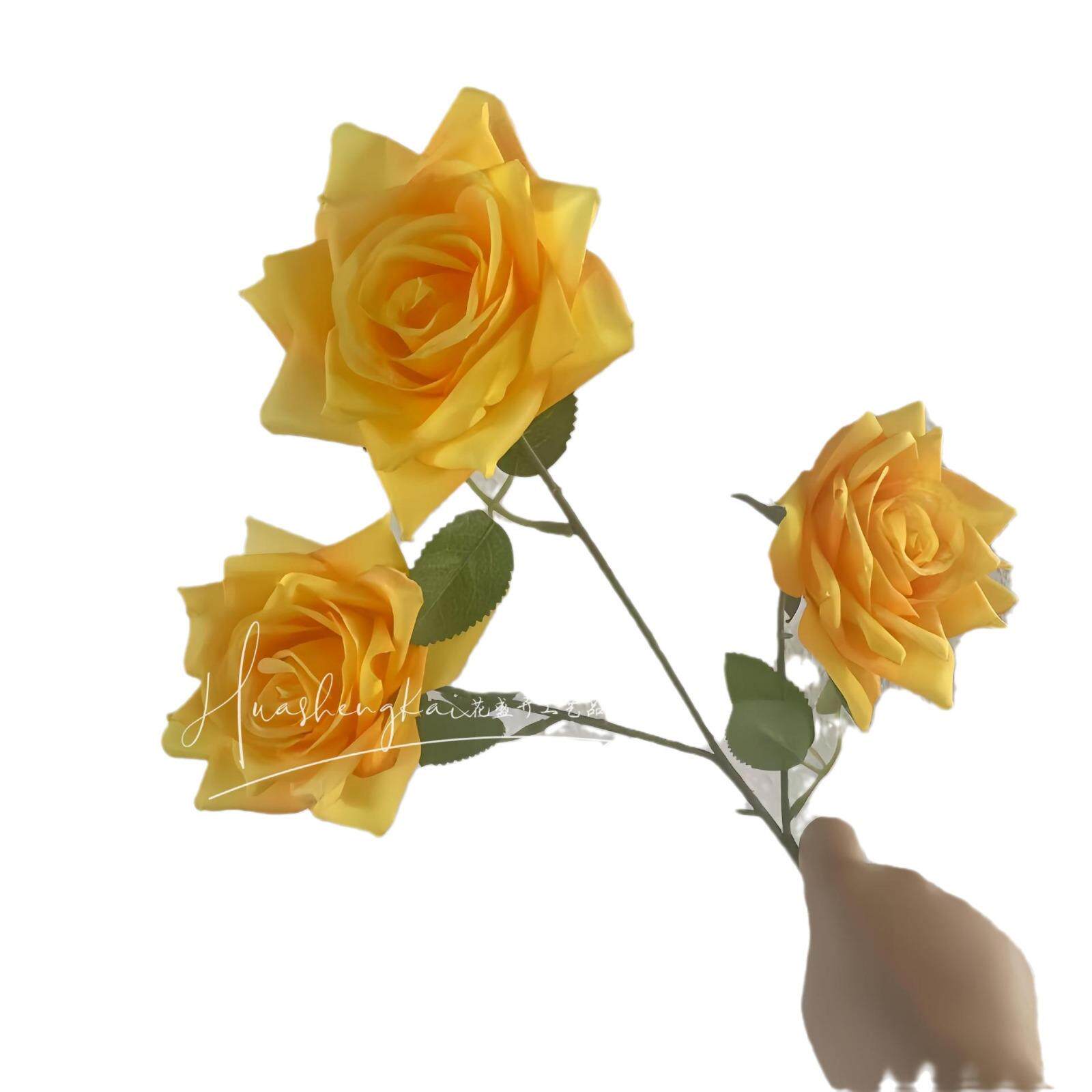 仿真黄色玫瑰花玫瑰的故事场景布置商场打卡拍照背景墙活动装饰