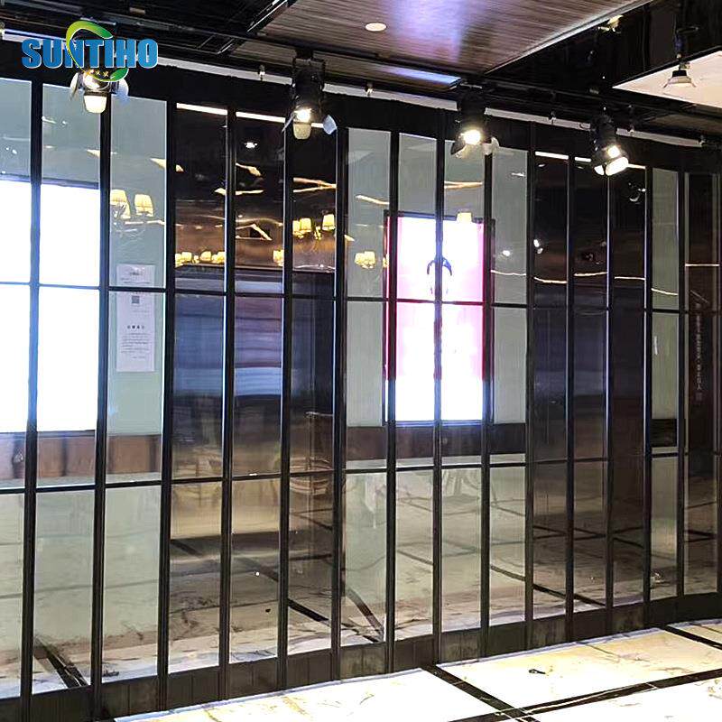 透明弧形铝合金折叠门阻燃水晶拉闸门商铺加厚塑料推拉门厂家