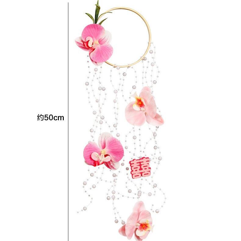 蝴蝶手提挂饰结花环婚装饰婚兰把礼用品订客婚门手厅婚房布置拍照