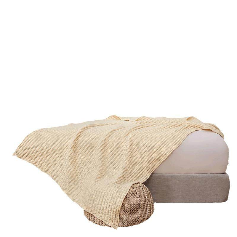 北欧针织毛线毯空调午休沙发盖毯家居软装配饰拍照道具