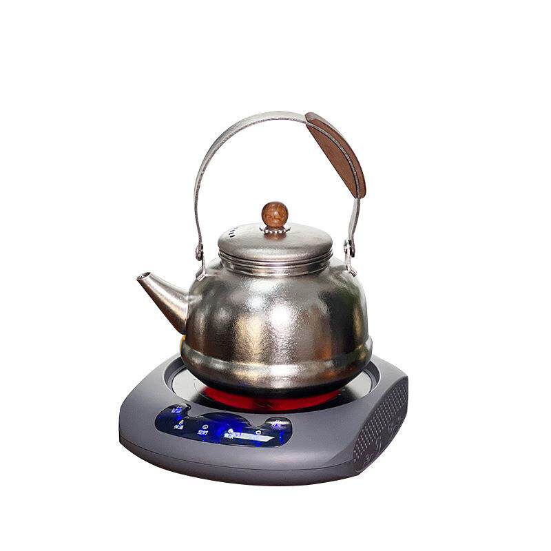 电陶炉围炉煮茶壶高硼玻璃提梁室内新中式煮茶钛材质1300W显温计