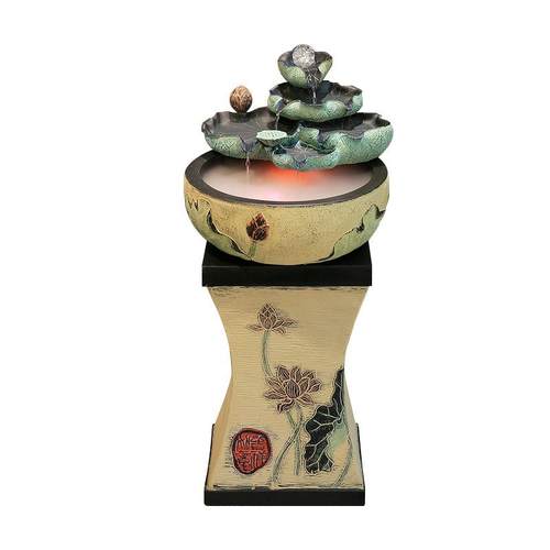 创意假山流水喷泉鱼缸室内家居客厅摆件装饰工艺品办公桌面水景