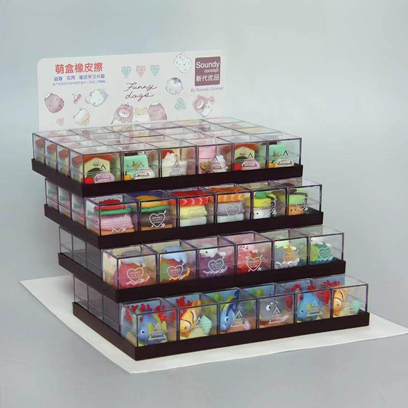 萌盒橡皮擦卡通可爱创意动物橡皮小学生奖品收藏品创意文具