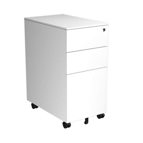 钢制活动柜三抽柜办公室带锁矮柜移动文件柜办公桌下柜收纳储物柜
