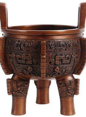 紫铜入己鼎办公室工艺品商务礼品鼎摆件开业礼品铜克鼎摆设