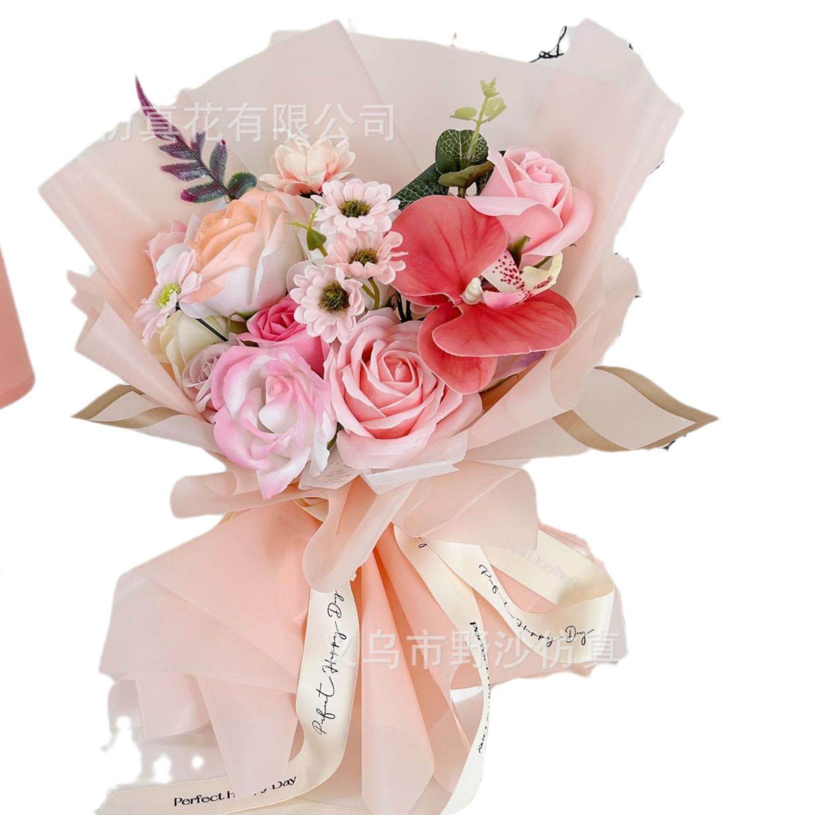 仿真花节xzh033-韩式七成品花束夕乌梅子酱玫瑰生香皂花教师日礼,家居饰品,餐桌花艺,淘宝优惠券,粉丝福利购,淘宝优惠卷