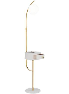 落灯客LDD-1689带厅轻奢沙发地置物一抽屉茶几北欧卧室简约床头灯