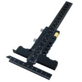 FGE木划线尺铝金滑动划线尺用工T型直合角划测量标线记木工工具