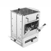 可升方型降柴火炉锈钢折086叠烧烤炉户外野烤营烧烤不架木炭篝火