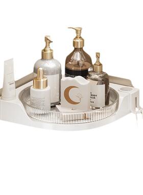 新款卫浴15442壁挂旋转置物墙架浴室卫间生打免孔角护肤品沐浴露