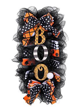 圣节牌花环门挂花IVM节圈鬼惊悚南万瓜花环门庭院装饰挂件