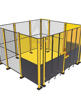 定制仓库隔递断网设备安全防护网快分拣移离QJF动隔离栅室内间车