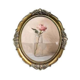 欧法画式复古相框挂墙沙发背al202311景装饰画椭圆形客厅家居摆件