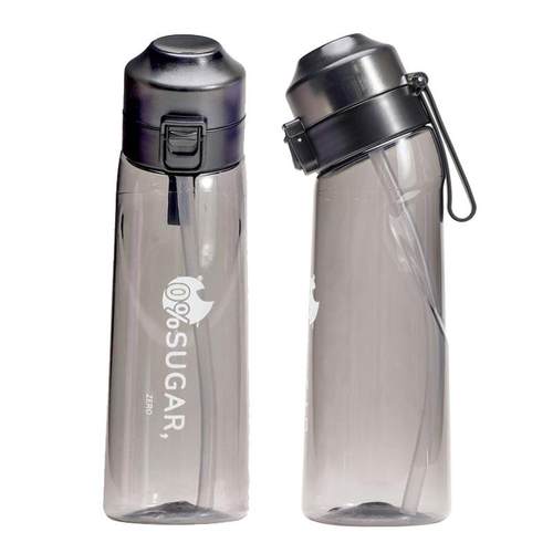 香味杯带萃香环透明高颜值户外运动水瓶0卡糖吸管玩味气味杯