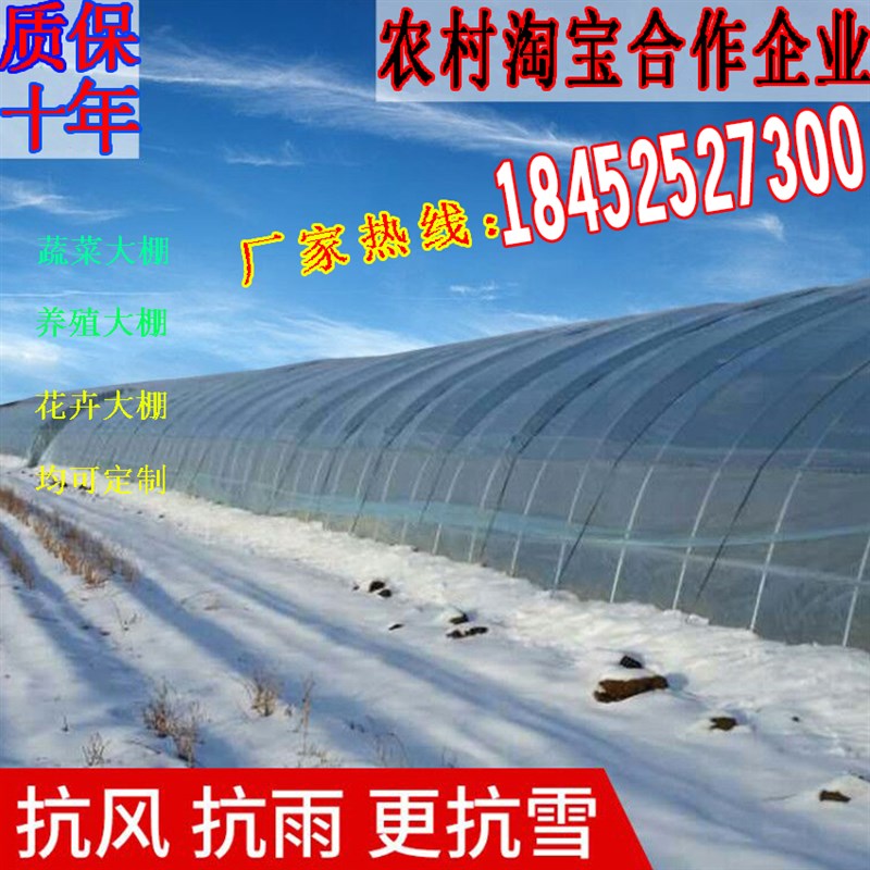 温室大棚b全套钢管养殖连抗压花卉配件蔬R菜椭圆管鸡舍骨架
