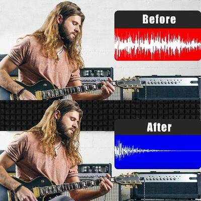 极速12Pcs Soundproof Foam Panels,2 Inch x 12 Inch x 12 Inch