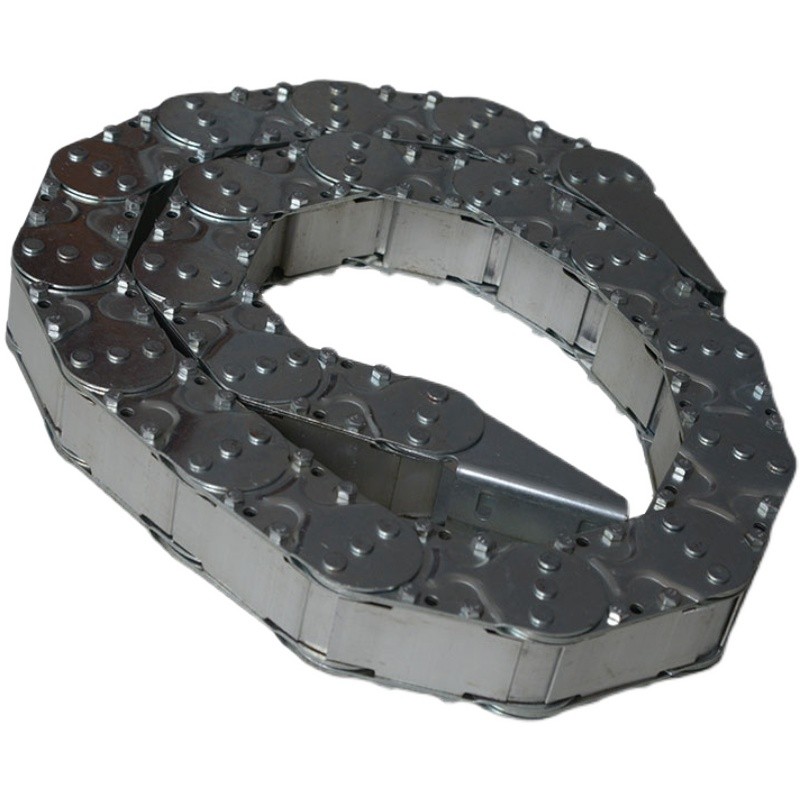 新品机牀钢制拖链金属穿线链条电缆线雕刻机工程线V槽导轨传动钢