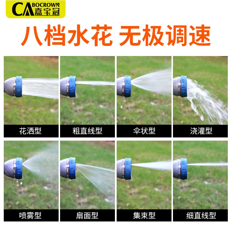 速发浇花水枪水管软管伸缩洒水喷头自动浇水神器家用冲洗花园庭院