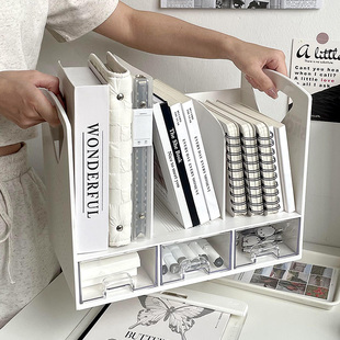 速发桌面书上架学生学舍书桌置物架桌立书架办公收纳宿习桌收纳架