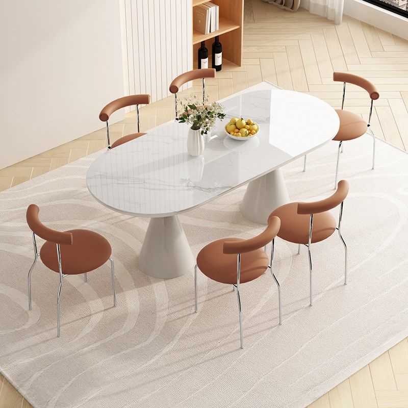 速发蛋卷椅轻奢餐椅家用咖啡厅靠背椅简约卧室书桌复古椅