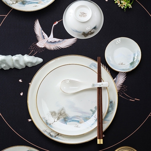 速发吃饭碗碟盘盘饭盘面菜汤碗小勺大勺骨碟平碗味碟煲自己搭配餐