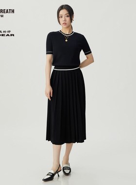 速发DEEP- RTH深呼吸真的好针织衫半裙套装A01272BA200214