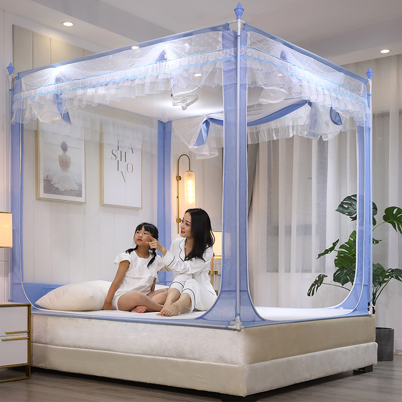 速发文帐子防掉落蚊帐儿1防摔婴儿全2底拉链家用童.8m 包米床全底