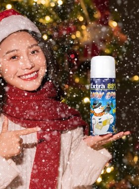 速发变雪白色飞装喷雾泡沫雪花喷雪假造雪圣诞节下雪人雪道具