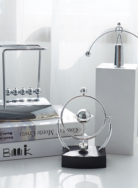 速发创意牛顿摆客混沌摆件磁悬居平衡装饰品家浮球厅书桌电视柜小