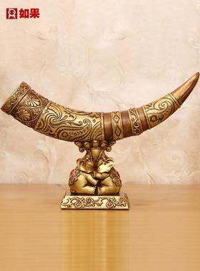 引进财富宝象牙欧式饰品，客厅家居饰品，入口酒柜，创意大象书房