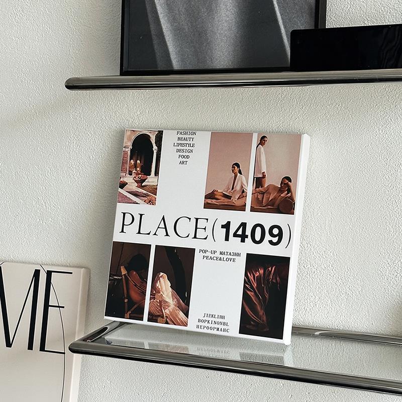 意式极简客厅装饰画高级感轻奢现代沙发背景墙挂画字母画卧室壁画