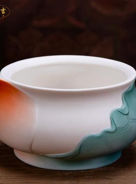 陶瓷佛前佛具用品大全供具供奉香炉套装供佛灯仙家用室供果盘摆件