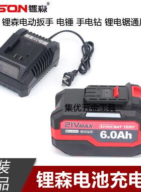 锂森21V电动起子电池 4.0Ah/6.0Ah充电锂电池与座充充电器