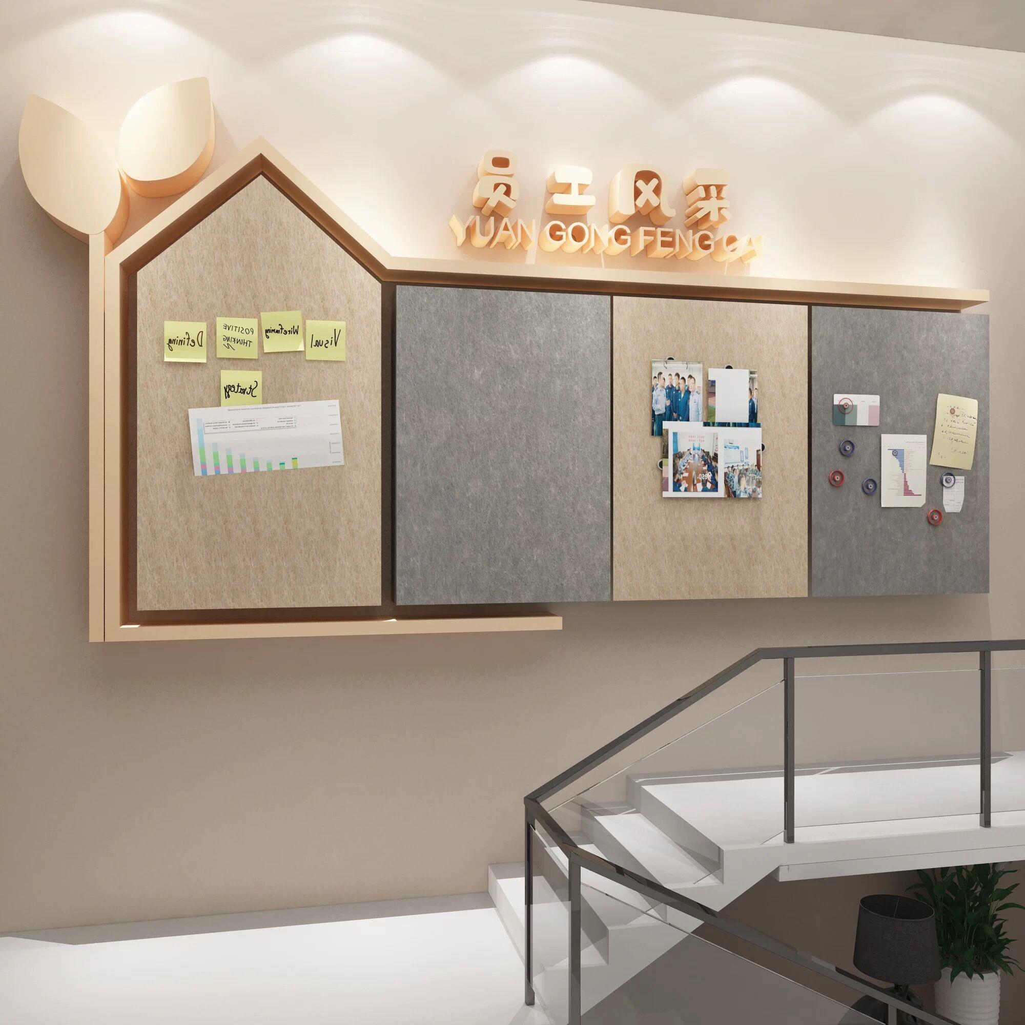 毛毡墙贴员工风采展示照片公告栏板企业公司文化形象创意氛围布置