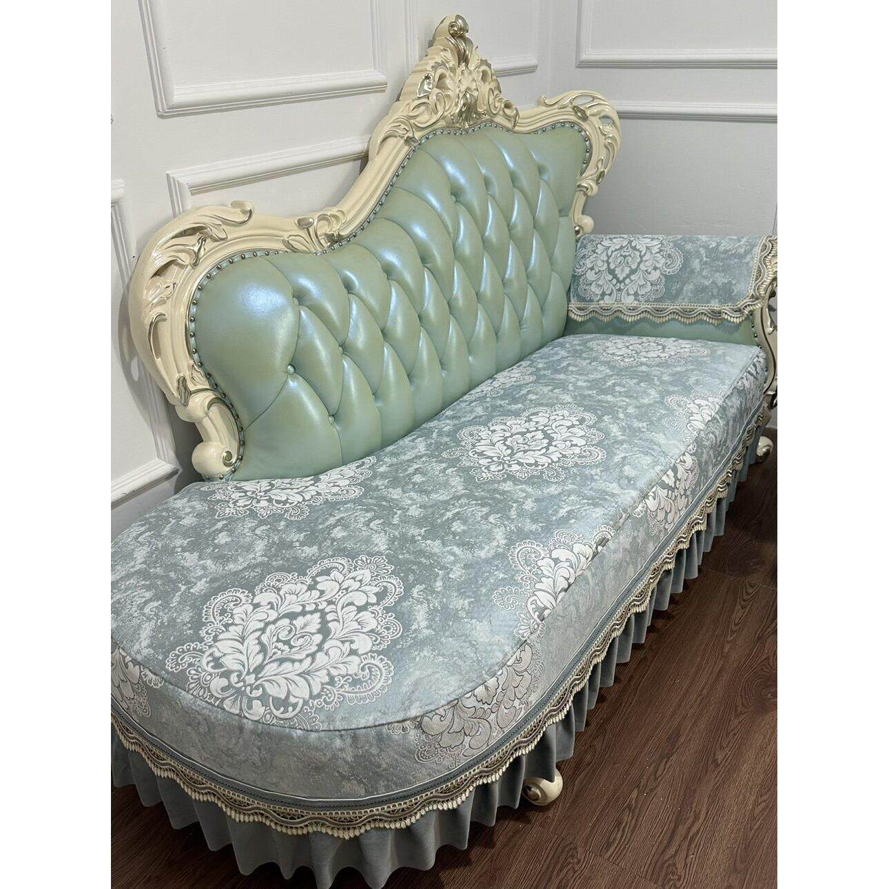 新款雪尼尔四季通用防滑坐垫欧式奢华盖布沙发垫套罩巾定做贵妃椅