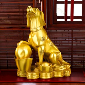 铜狗摆件纯铜西北缺角生肖狗补角生肖狗家居客厅装饰金属狗工艺礼