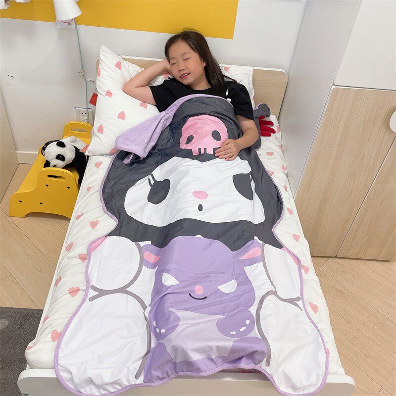 出口韩国儿童卡通美乐蒂造型珊瑚绒保暖盖毯空调毯加厚毛毯小被子