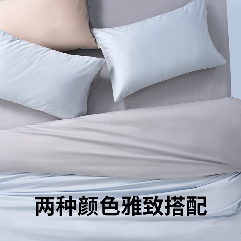 laSuntin秋季水洗天丝棉轻磨毛床单四件套轻奢风长绒棉床笠被套