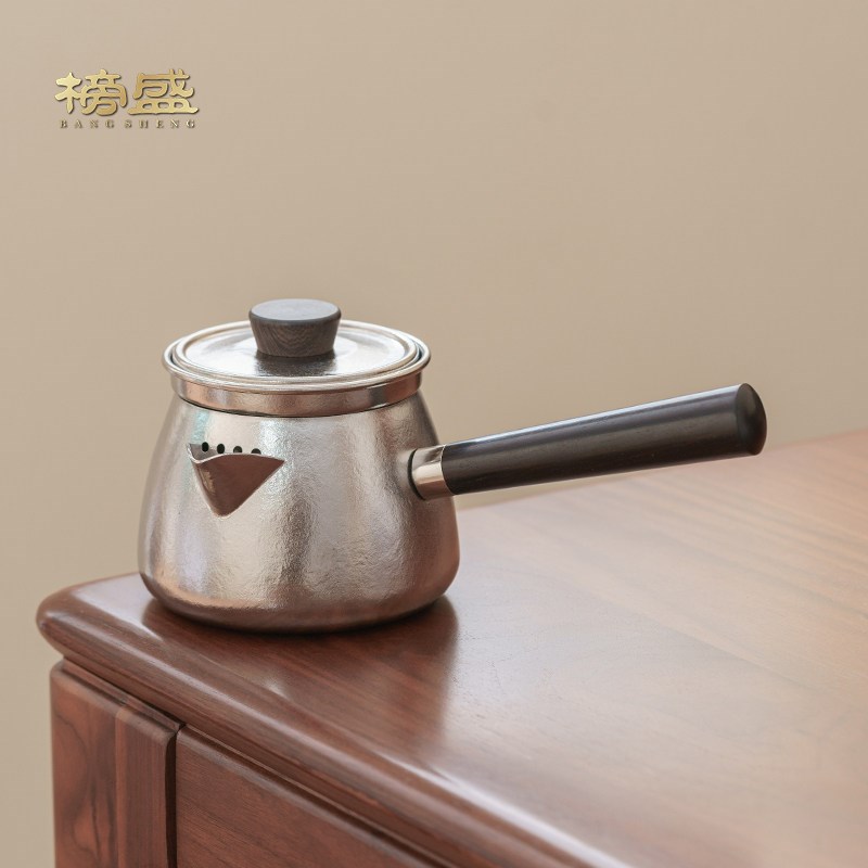 榜盛纯钛侧把壶煮茶壶泡茶壶耐高温家用木把手煮茶器高档功夫茶具